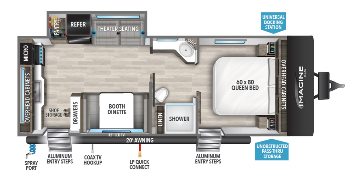 View 2023 Grand Design Imagine XLS 23LDE complete specs and manufacturer brochures
