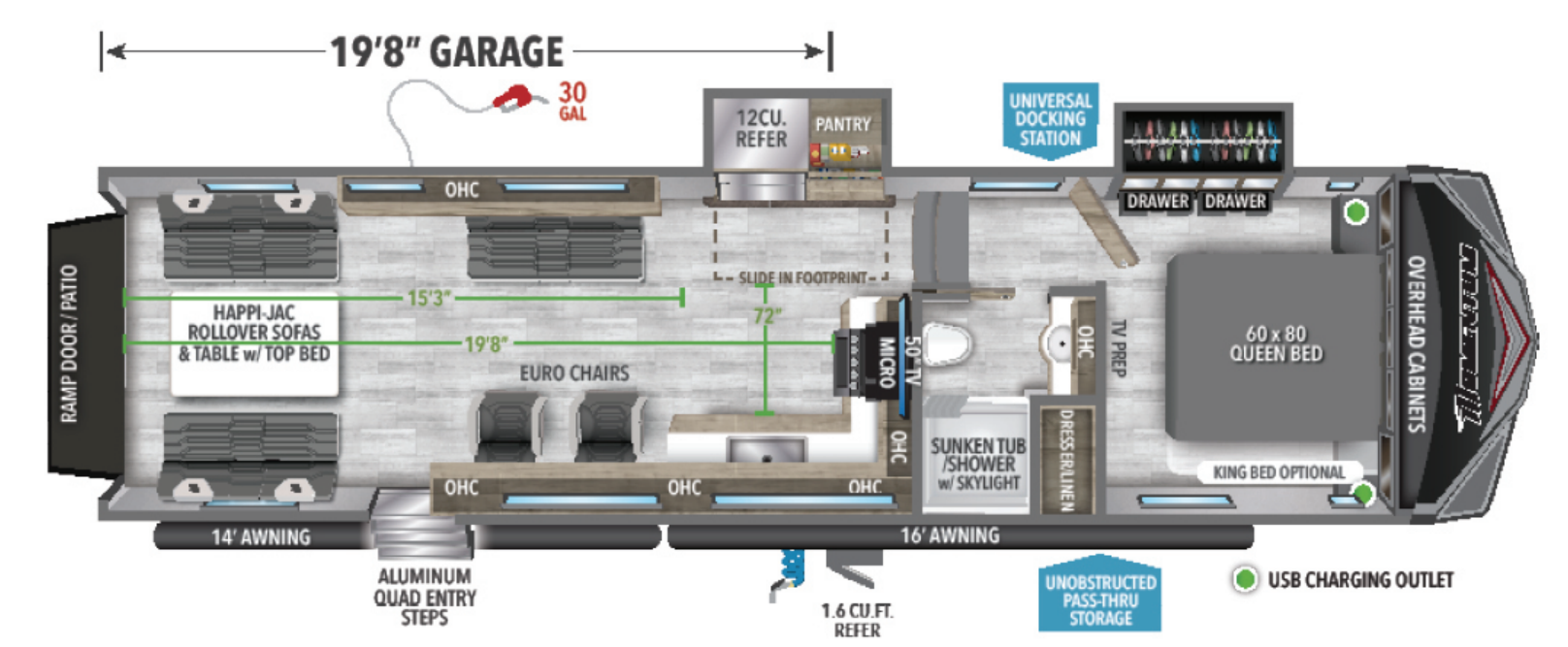 View 2023 Grand Design Momentum G-Class 315G complete specs and manufacturer brochures
