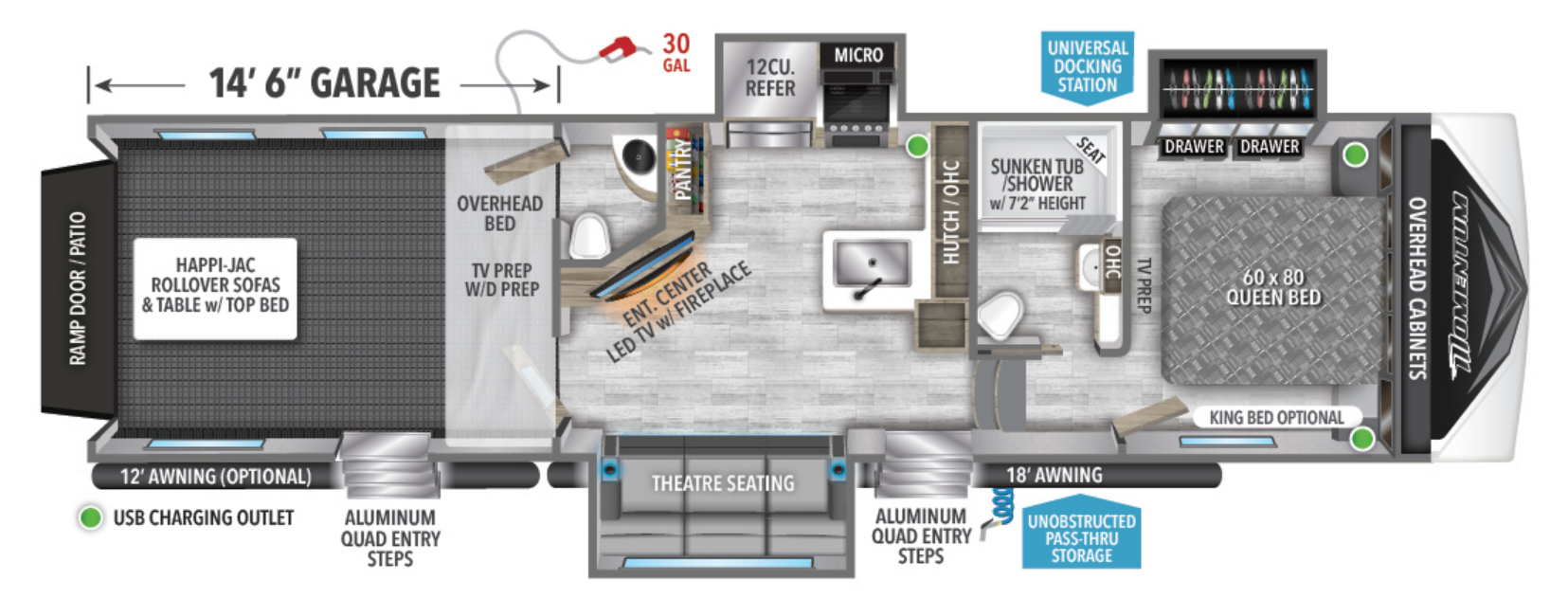 View 2023 Grand Design Momentum G-Class 350G complete specs and manufacturer brochures