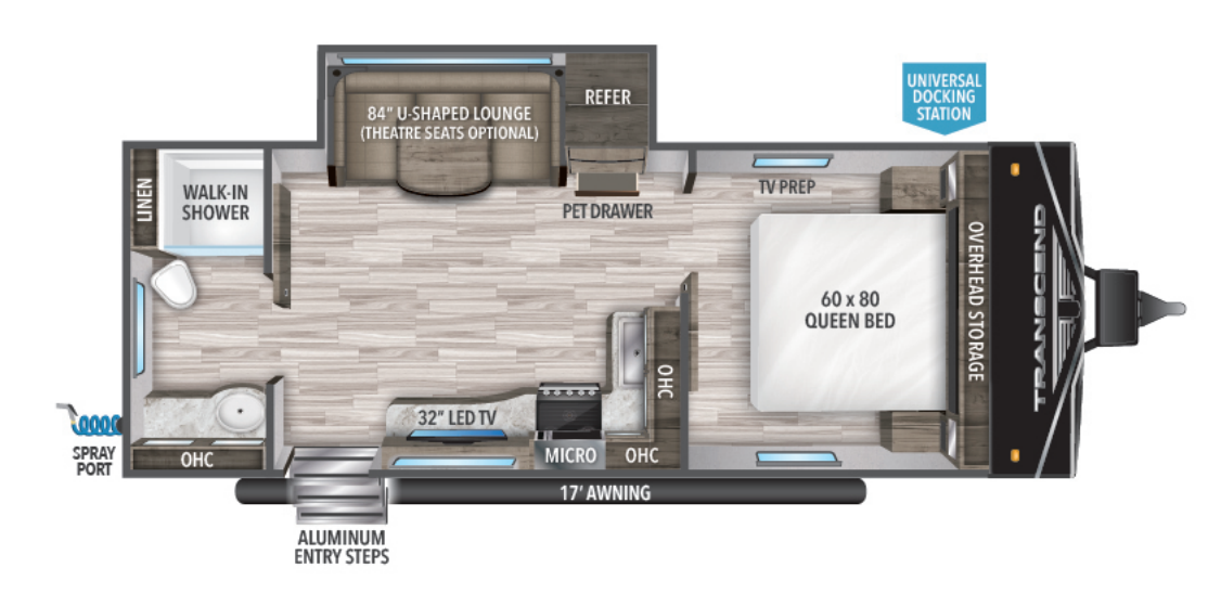 View 2023 Grand Design Transcend Xplor 221RB complete specs and manufacturer brochures