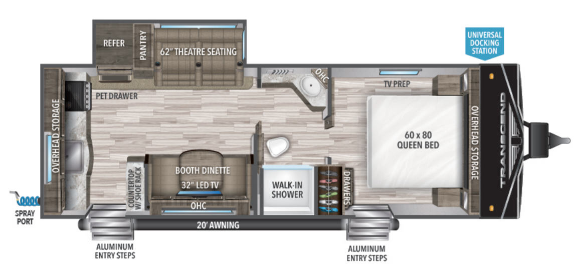 View 2023 Grand Design Transcend Xplor 231RK complete specs and manufacturer brochures