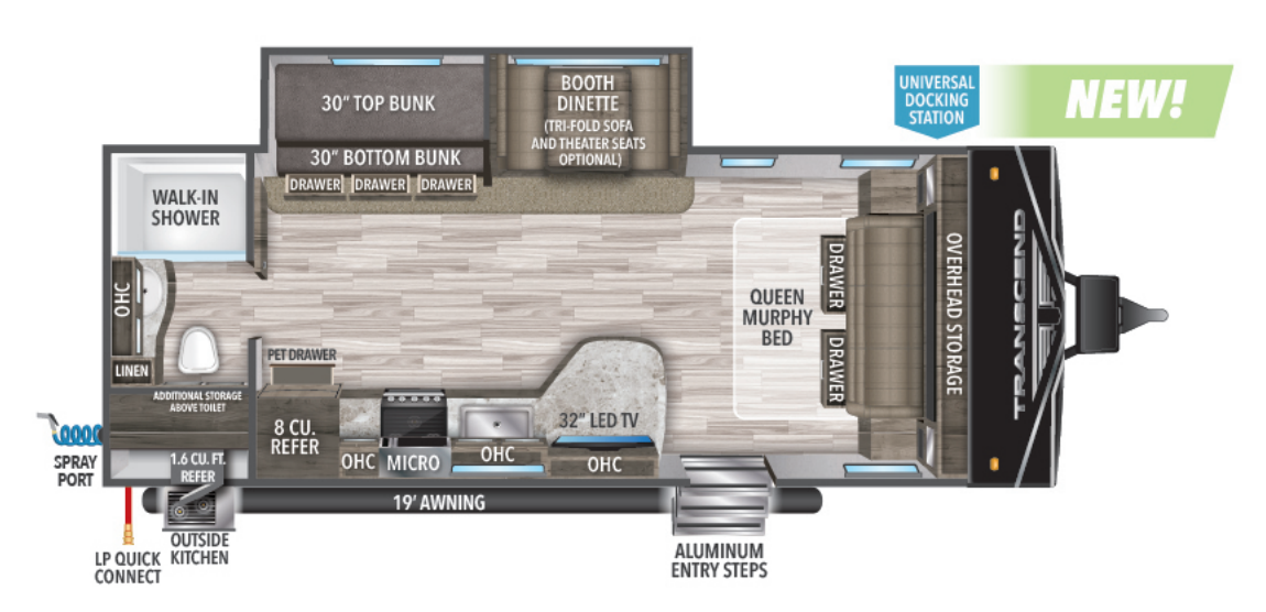 View 2023 Grand Design Transcend Xplor 235BH complete specs and manufacturer brochures