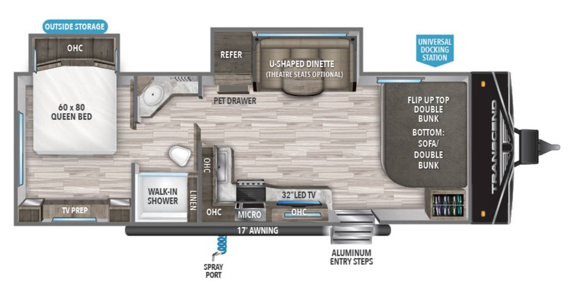 View 2023 Grand Design Transcend Xplor 251BH complete specs and manufacturer brochures
