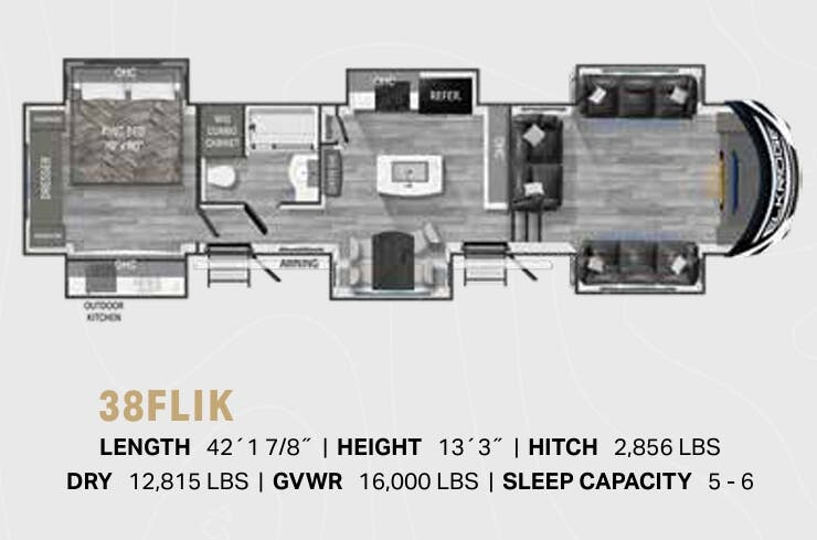 View 2023 Heartland ElkRidge 38FLIK complete specs and manufacturer brochures