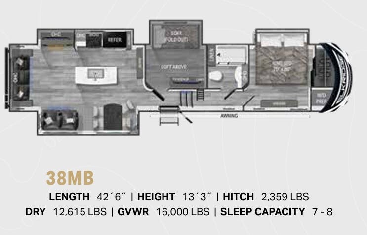 View 2023 Heartland ElkRidge 38MB complete specs and manufacturer brochures