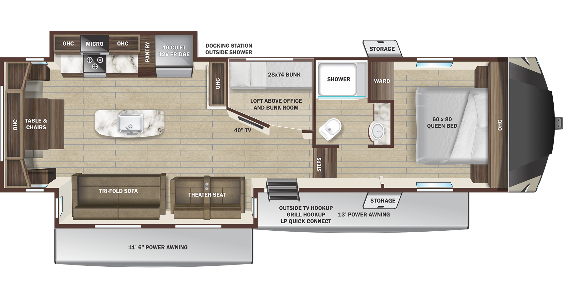 View 2023 Highland Ridge Mesa Ridge Light Duty 304BHS complete specs and manufacturer brochures