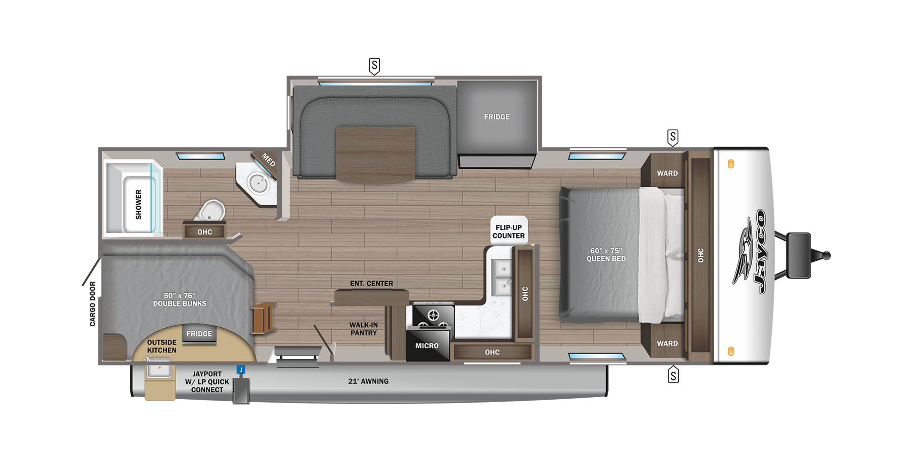 View 2023 Jayco Jay Feather 24BH complete specs and manufacturer brochures