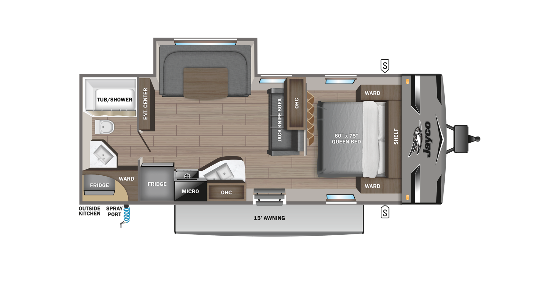 View 2023 Jayco Jay Flight 247RBS complete specs and manufacturer brochures