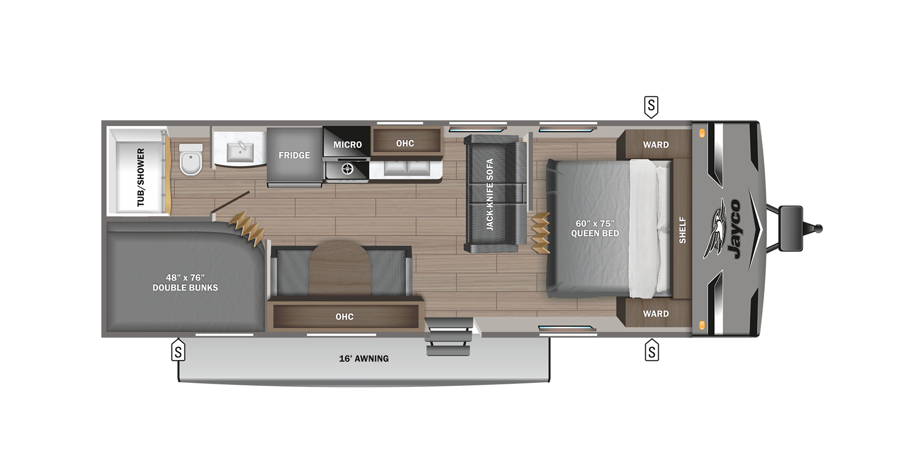 View 2023 Jayco Jay Flight 264BH complete specs and manufacturer brochures