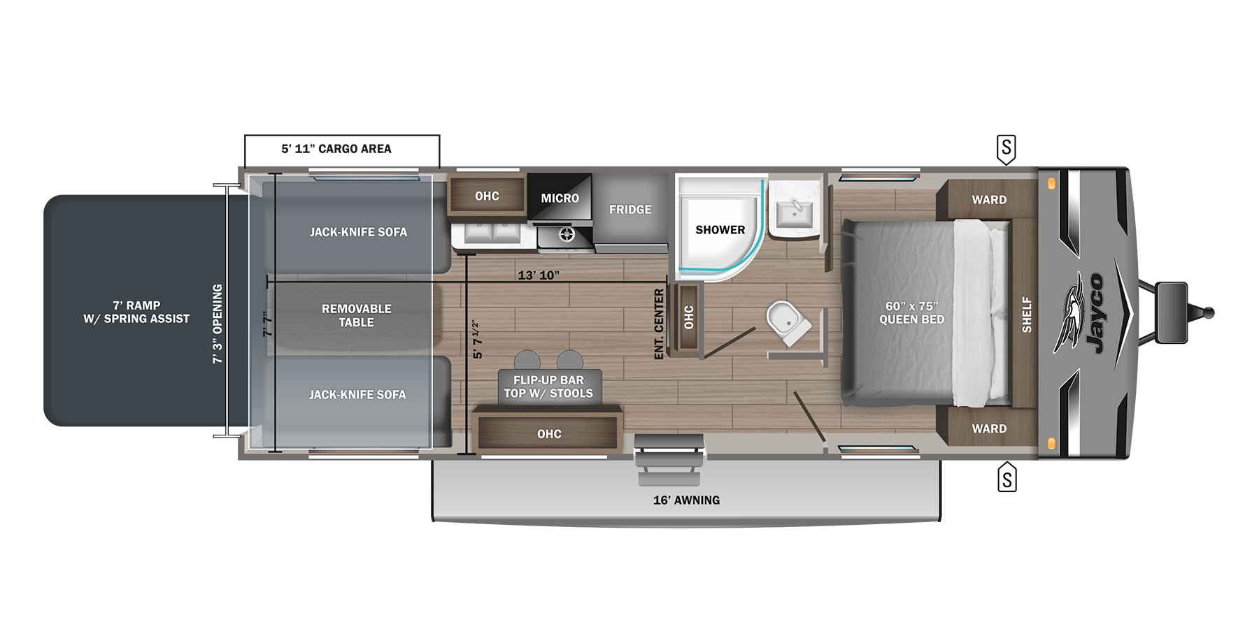 View 2023 Jayco Jay Flight 265TH complete specs and manufacturer brochures