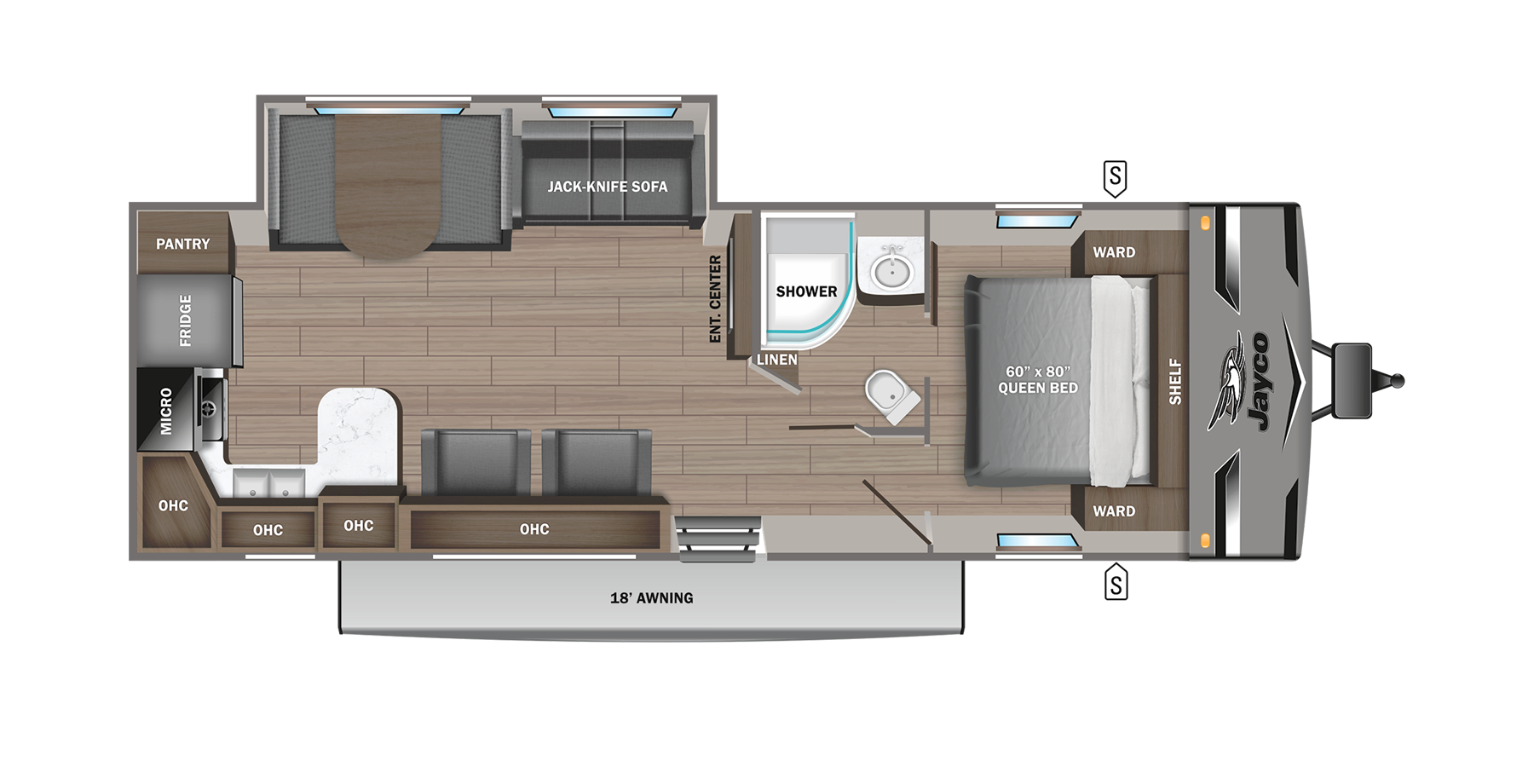 View 2023 Jayco Jay Flight 280RKS complete specs and manufacturer brochures