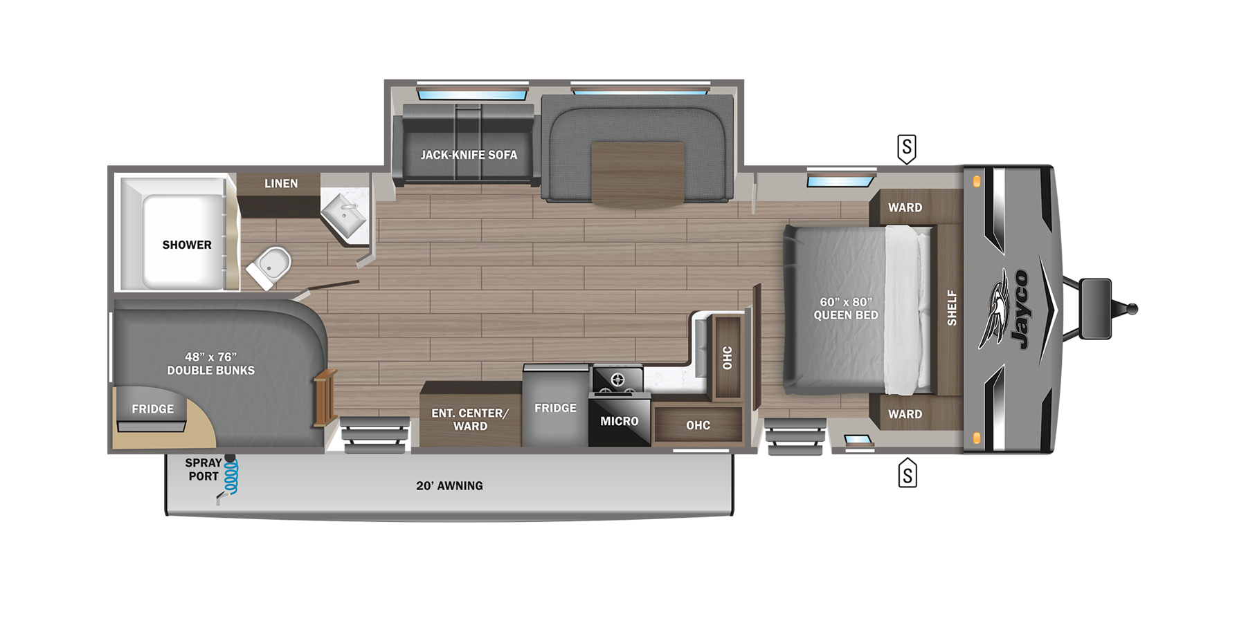 View 2023 Jayco Jay Flight 285BHS complete specs and manufacturer brochures