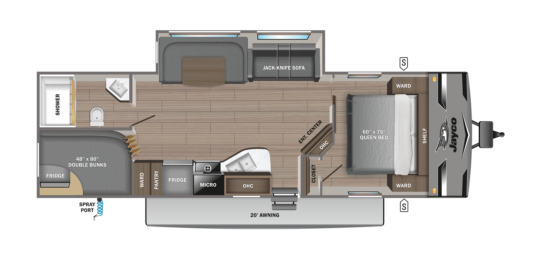 View 2023 Jayco Jay Flight 295BHS complete specs and manufacturer brochures