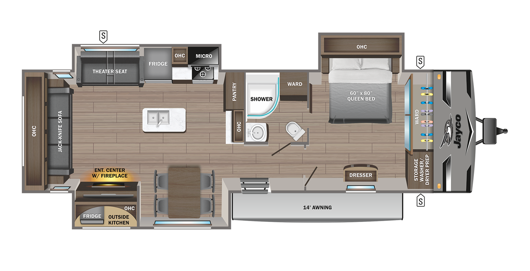 View 2023 Jayco Jay Flight 340RLK complete specs and manufacturer brochures