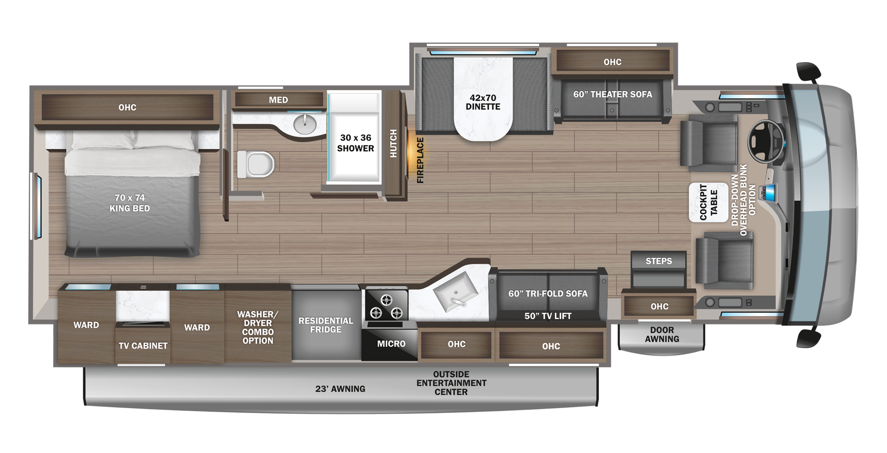 View 2023 Jayco Precept 34G complete specs and manufacturer brochures