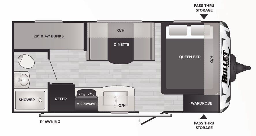 View 2023 Keystone Bullet Crossfire 1700BH complete specs and manufacturer brochures