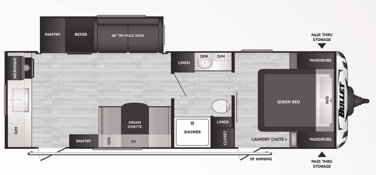 View 2023 Keystone Bullet Crossfire 2500RK complete specs and manufacturer brochures