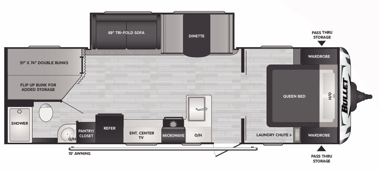 View 2023 Keystone Bullet Crossfire 2730BH complete specs and manufacturer brochures