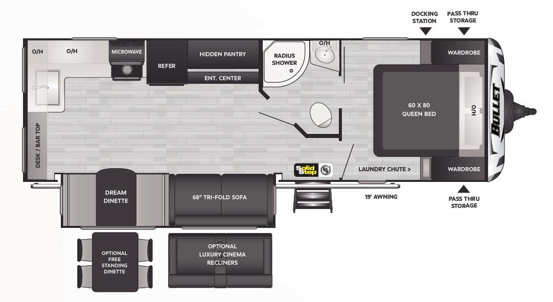 View 2023 Keystone Bullet Premium 258RKS complete specs and manufacturer brochures