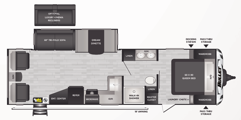 View 2023 Keystone Bullet Premium 291RLSWE complete specs and manufacturer brochures