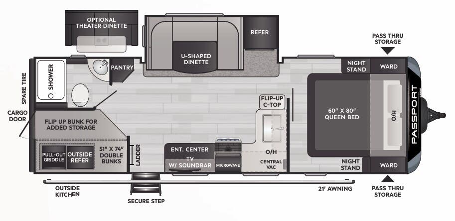 View 2023 Keystone Passport 2401BH complete specs and manufacturer brochures