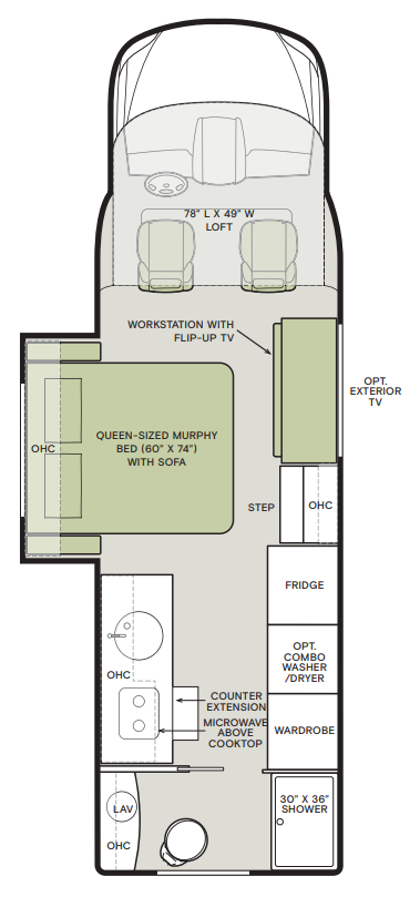 View 2023 Tiffin Wayfarer 25 JW complete specs and manufacturer brochures