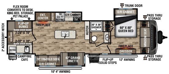View 2023 Venture RV SportTrek Touring Edition STT343VIB complete specs and manufacturer brochures