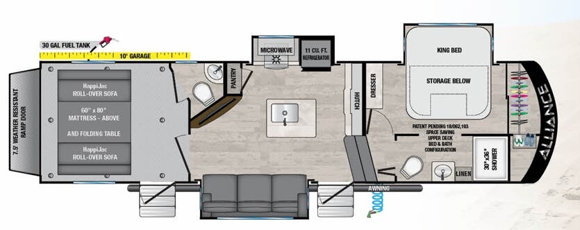 View 2024 Alliance RV Valor All-Access 31A10 complete specs and manufacturer brochures
