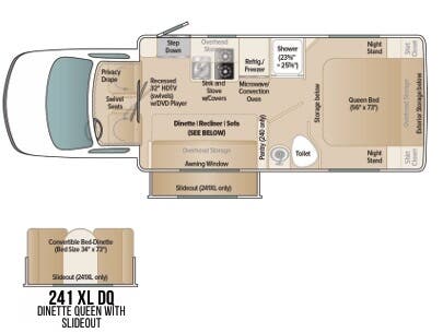 View 2024 Coach House Platinum II 241 XL DQ complete specs and manufacturer brochures
