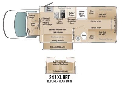 View 2024 Coach House Platinum II 241 XL RRT complete specs and manufacturer brochures