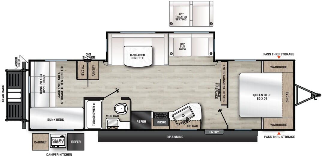 View 2024 Coachmen Catalina Legacy Edition 293QBCK complete specs and manufacturer brochures