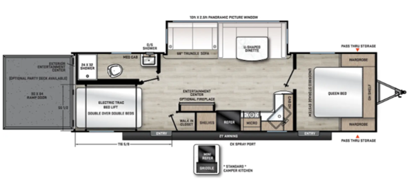 View 2024 Coachmen Catalina Trail Blazer 27THS complete specs and manufacturer brochures