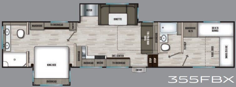 View 2024 Coachmen Chaparral 355FBX complete specs and manufacturer brochures