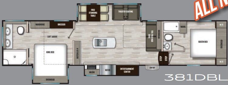View 2024 Coachmen Chaparral 381DBL complete specs and manufacturer brochures