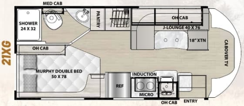 View 2024 Coachmen Cross Trail Xtreme EV 21XG complete specs and manufacturer brochures
