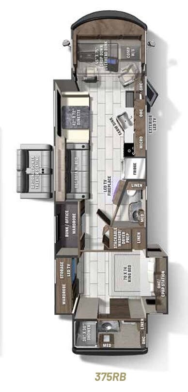 View 2024 Coachmen Encore 375RB complete specs and manufacturer brochures