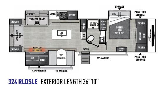 View 2024 Coachmen Freedom Express Maple Leaf Edition 324 RLDSLE complete specs and manufacturer brochures
