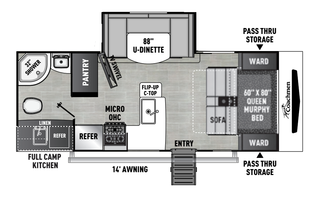 View 2024 Coachmen Freedom Express Ultra Lite 226RBS complete specs and manufacturer brochures