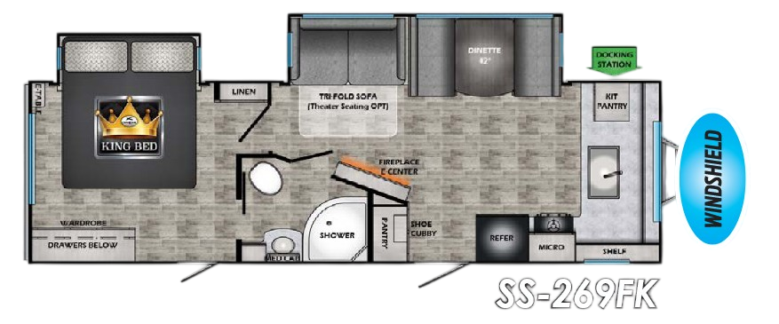 View 2024 CrossRoads Sunset Trail Super Lite SS-269FK complete specs and manufacturer brochures