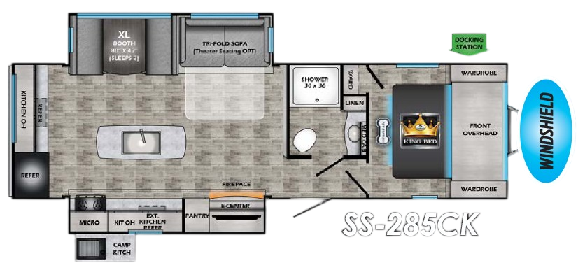View 2024 CrossRoads Sunset Trail Super Lite SS-285CK complete specs and manufacturer brochures