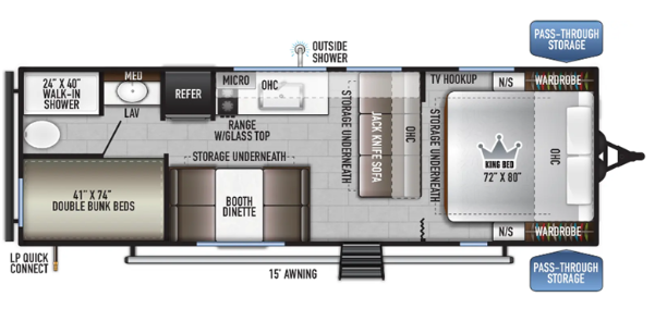 View 2024 East to West Della Terra 260BHLE complete specs and manufacturer brochures