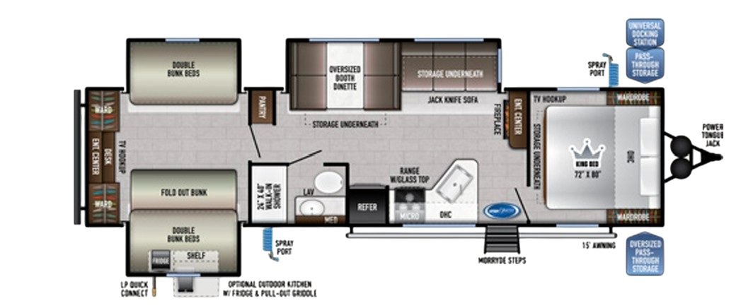 View 2024 East to West Della Terra 323QB complete specs and manufacturer brochures