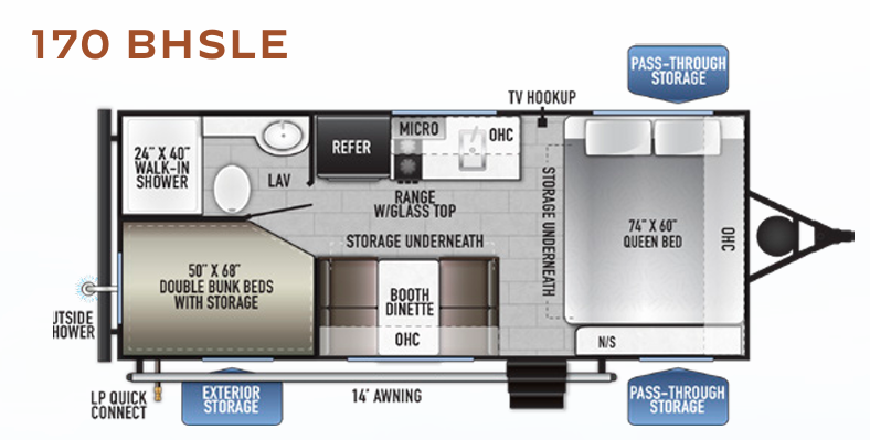View 2024 East to West Della Terra LE 170 BHSLE complete specs and manufacturer brochures