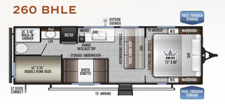 View 2024 East to West Della Terra LE 260 BHLE complete specs and manufacturer brochures