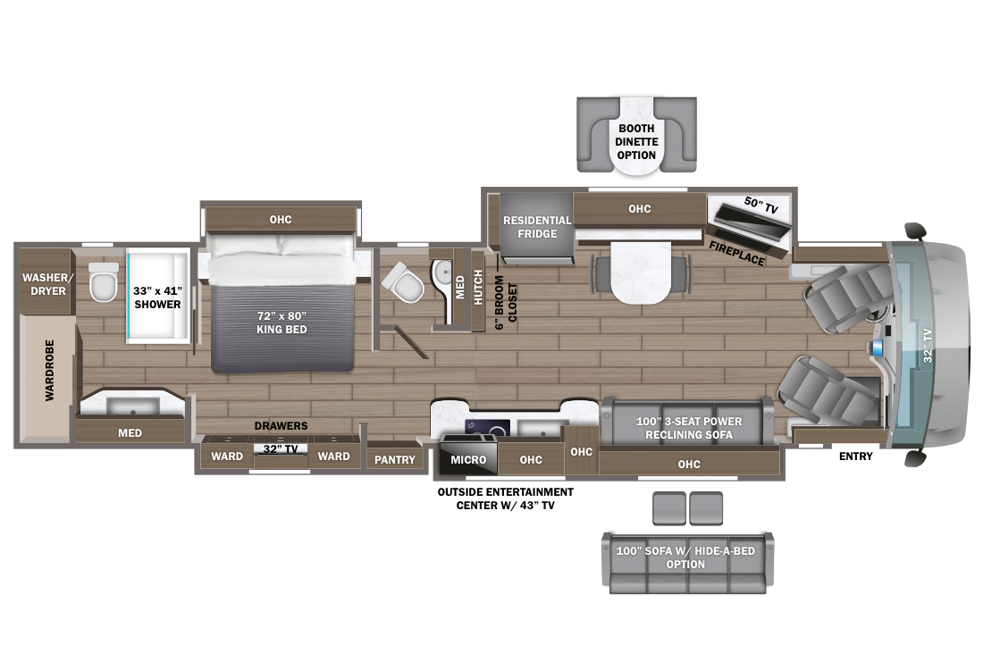 View 2024 Entegra Coach Anthem 44B complete specs and manufacturer brochures