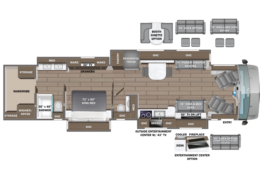 View 2024 Entegra Coach Anthem 44D complete specs and manufacturer brochures