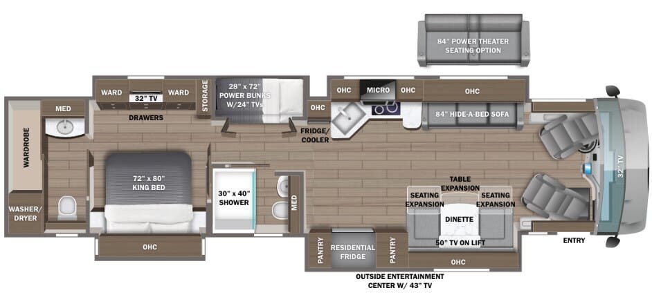 View 2024 Entegra Coach Anthem 44R complete specs and manufacturer brochures