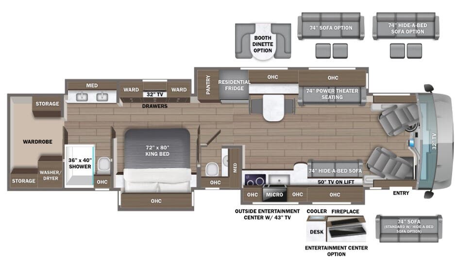 View 2024 Entegra Coach Cornerstone 45D complete specs and manufacturer brochures