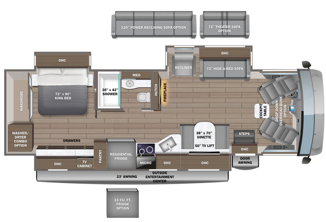 View 2024 Entegra Coach Emblem 36H complete specs and manufacturer brochures