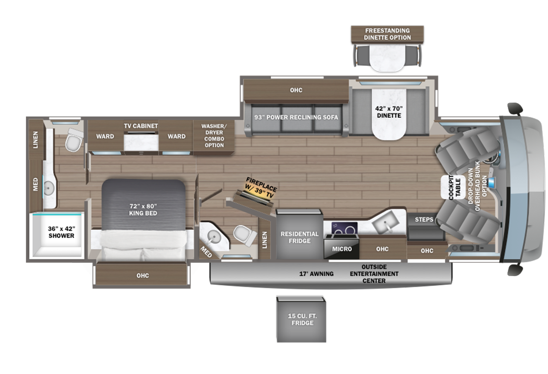 View 2024 Entegra Coach Emblem 36U complete specs and manufacturer brochures